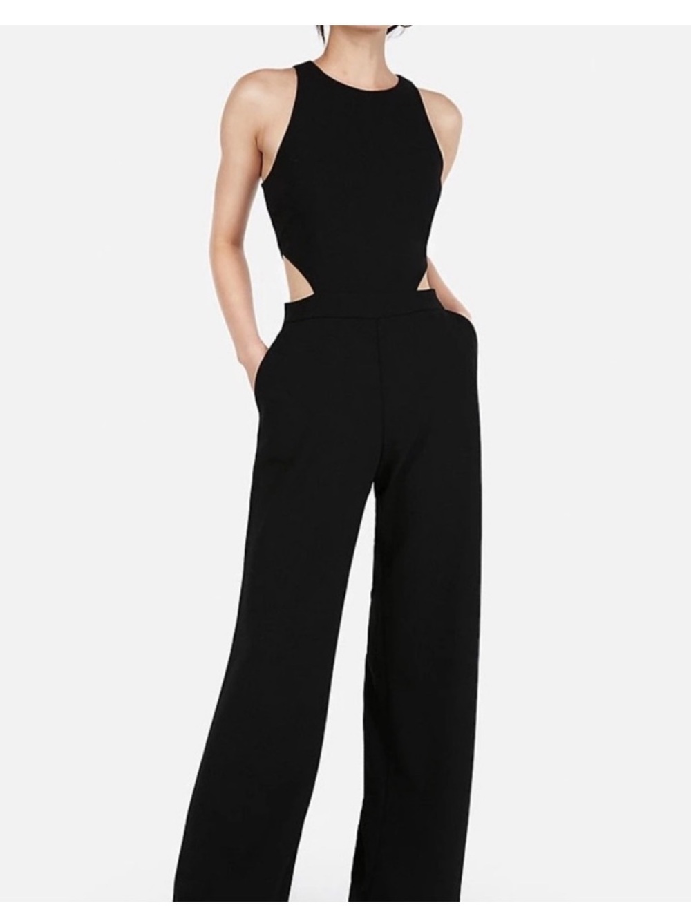 Express black cutout jumpsuit